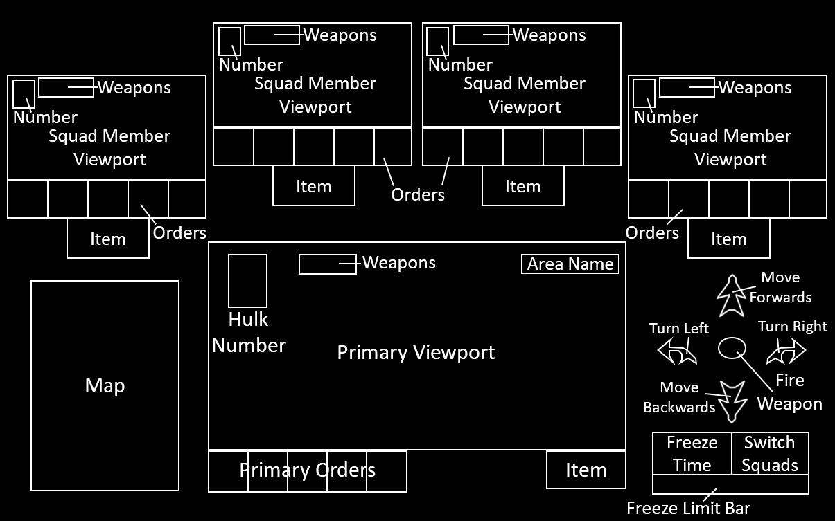 Space Hulk Terminator UI Wireframe Iteration 2